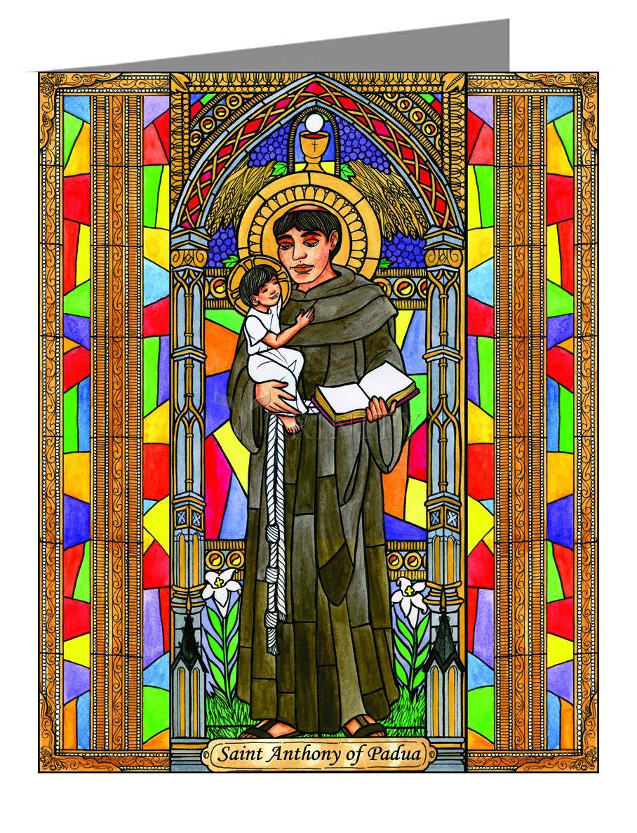 St. Anthony of Padua - Note Card Custom Text by Brenda Nippert - Trinity Stores