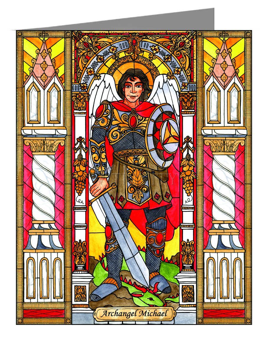 St. Michael Archangel - Note Card Custom Text by Brenda Nippert - Trinity Stores