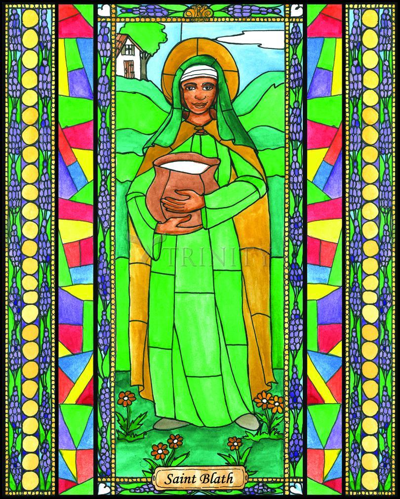 St. Blath - Wood Plaque by Brenda Nippert - Trinity Stores