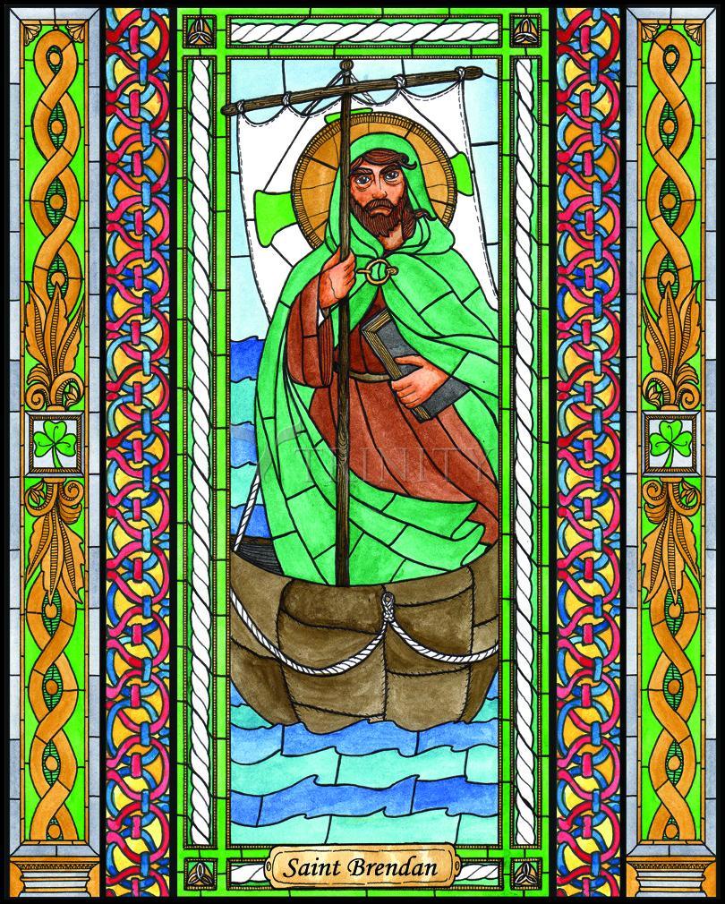 St. Brendan - Wood Plaque by Brenda Nippert - Trinity Stores