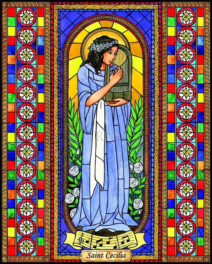 St. Cecilia - Wood Plaque by Brenda Nippert - Trinity Stores