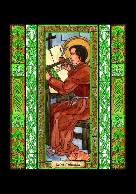 St. Columba - Holy Card by Brenda Nippert - Trinity Stores