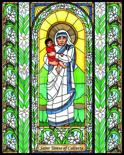 St. Teresa of Calcutta - Wood Plaque by Brenda Nippert - Trinity Stores