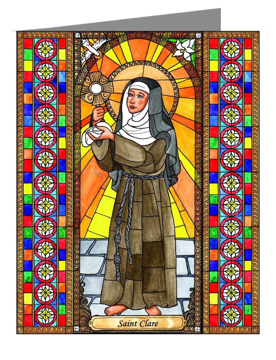 St. Clare of Assisi - Note Card Custom Text by Brenda Nippert - Trinity Stores