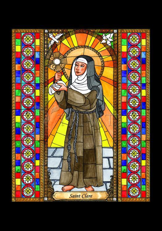 St. Clare of Assisi - Holy Card by Brenda Nippert - Trinity Stores