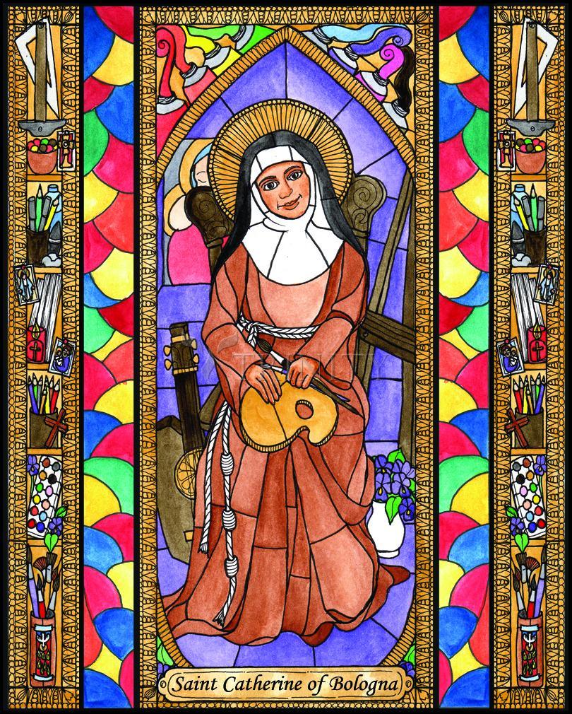 St. Catherine of Bologna - Wood Plaque by Brenda Nippert - Trinity Stores