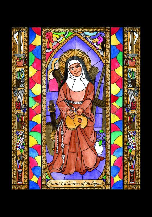 St. Catherine of Bologna - Holy Card by Brenda Nippert - Trinity Stores
