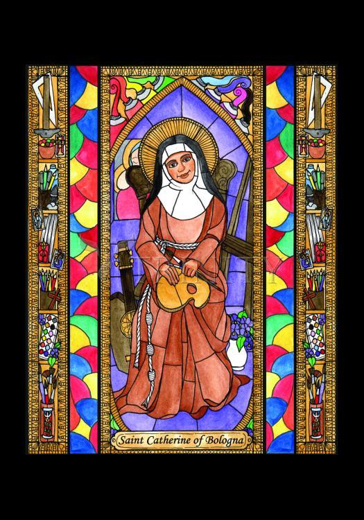 St. Catherine of Bologna - Holy Card by Brenda Nippert - Trinity Stores