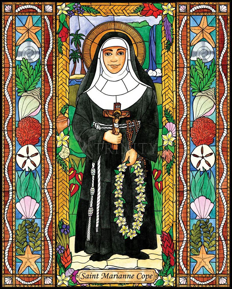 St. Marianne Cope - Wood Plaque by Brenda Nippert - Trinity Stores