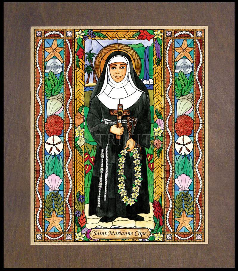St. Marianne Cope - Wood Plaque Premium by Brenda Nippert - Trinity Stores
