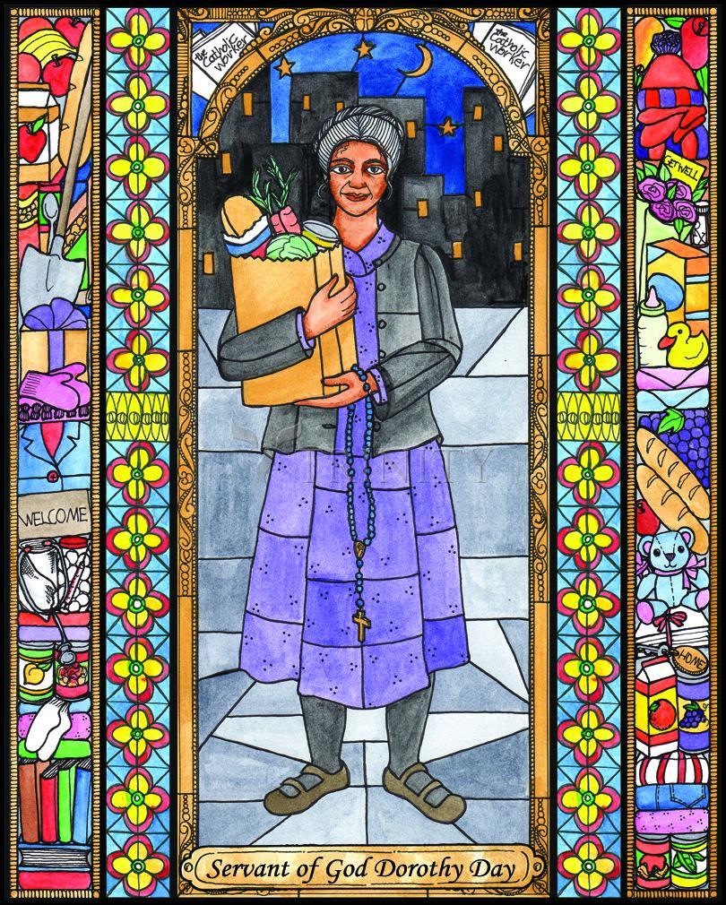 Dorothy Day, Servant of God - Wood Plaque by Brenda Nippert - Trinity Stores