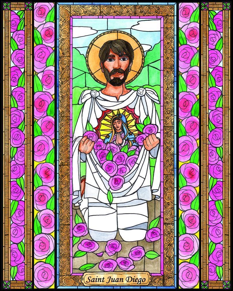 St. Juan Diego - Wood Plaque by Brenda Nippert - Trinity Stores