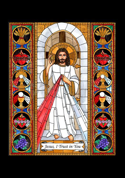 Divine Mercy - Holy Card by Brenda Nippert - Trinity Stores