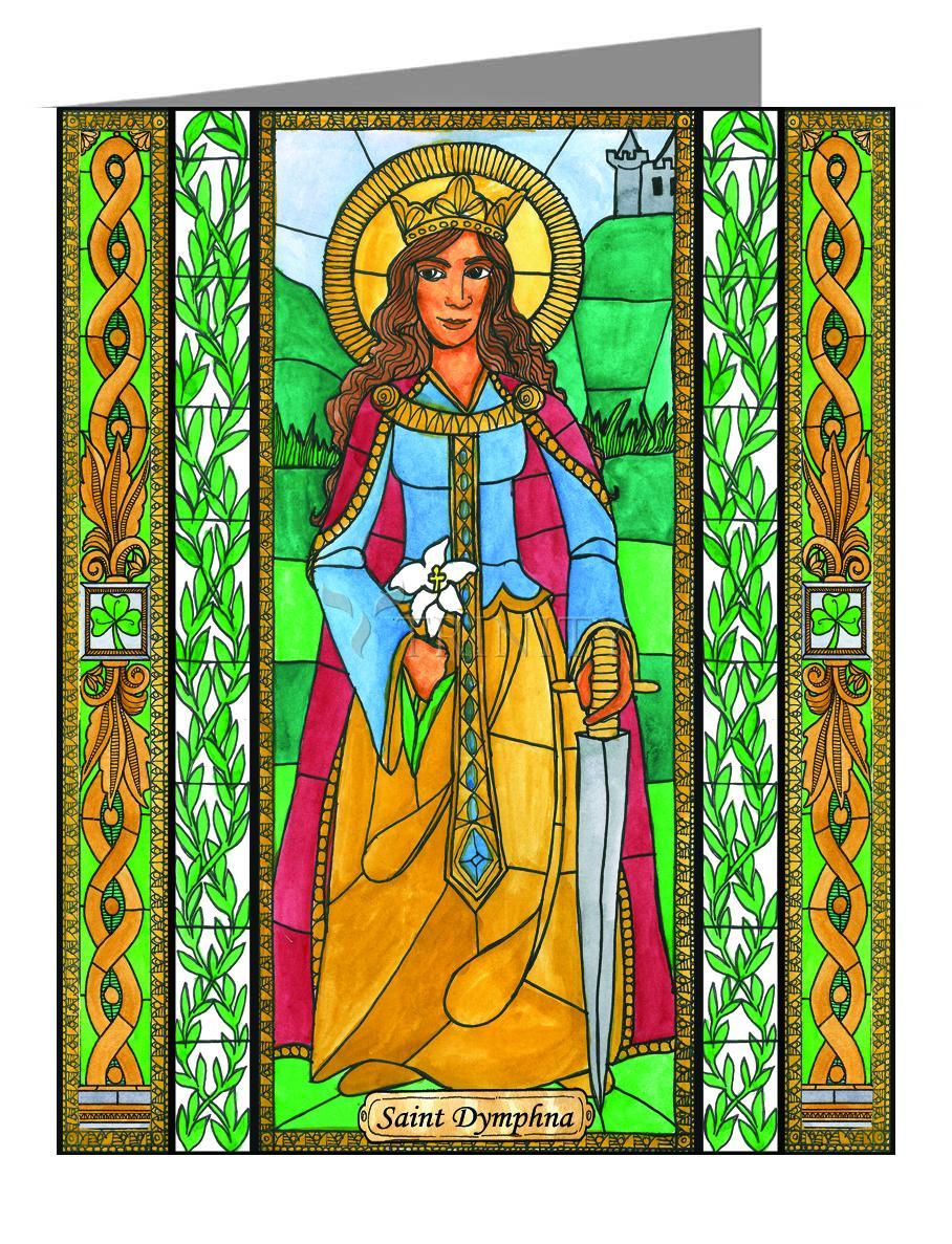 St. Dymphna - Note Card Custom Text by Brenda Nippert - Trinity Stores
