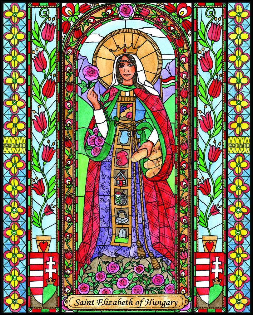 St. Elizabeth of Hungary - Wood Plaque by Brenda Nippert - Trinity Stores