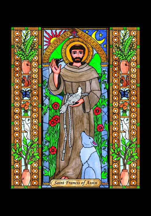 St. Francis of Assisi - Holy Card by Brenda Nippert - Trinity Stores