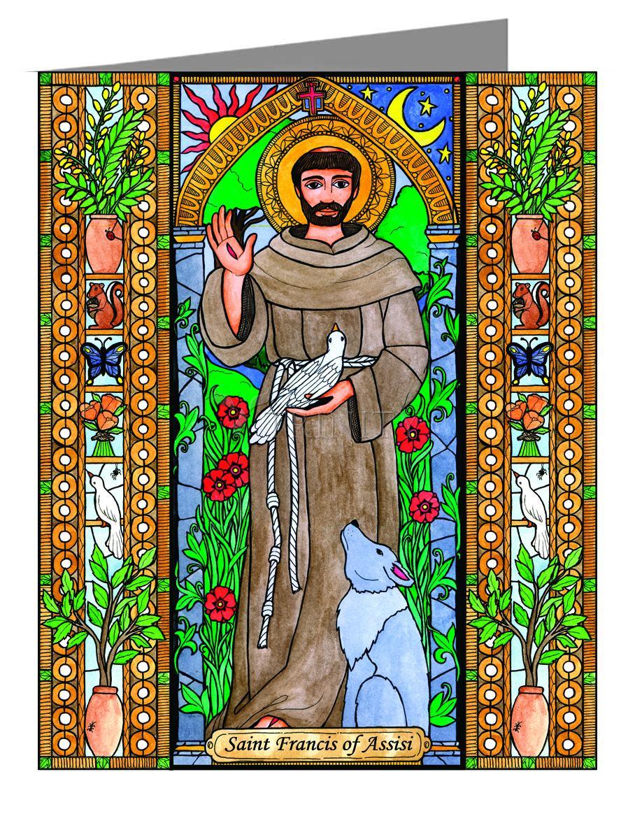 St. Francis of Assisi - Note Card Custom Text by Brenda Nippert - Trinity Stores