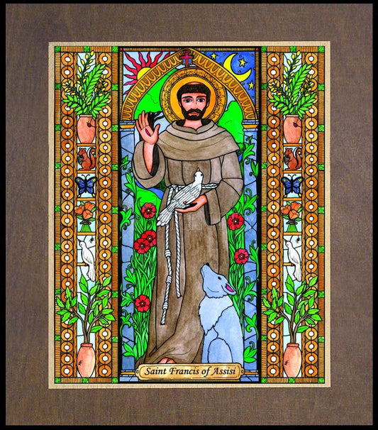 St. Francis of Assisi - Wood Plaque Premium by Brenda Nippert - Trinity Stores