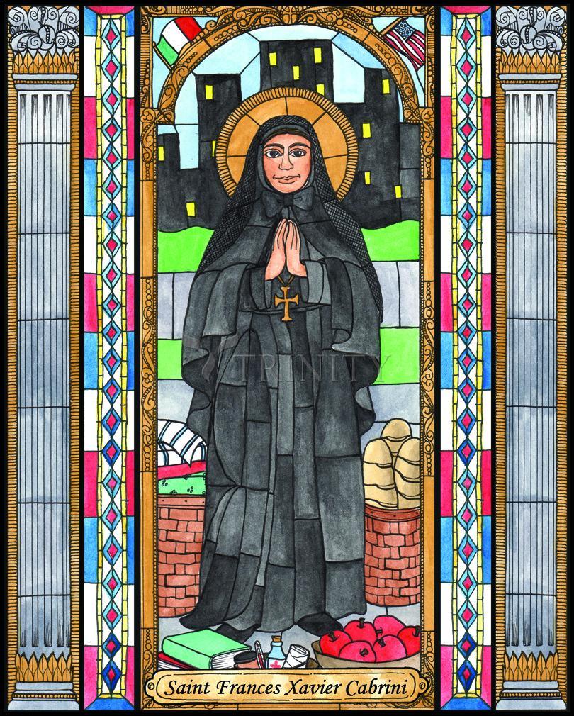 St. Frances Xavier Cabrini - Wood Plaque by Brenda Nippert - Trinity Stores