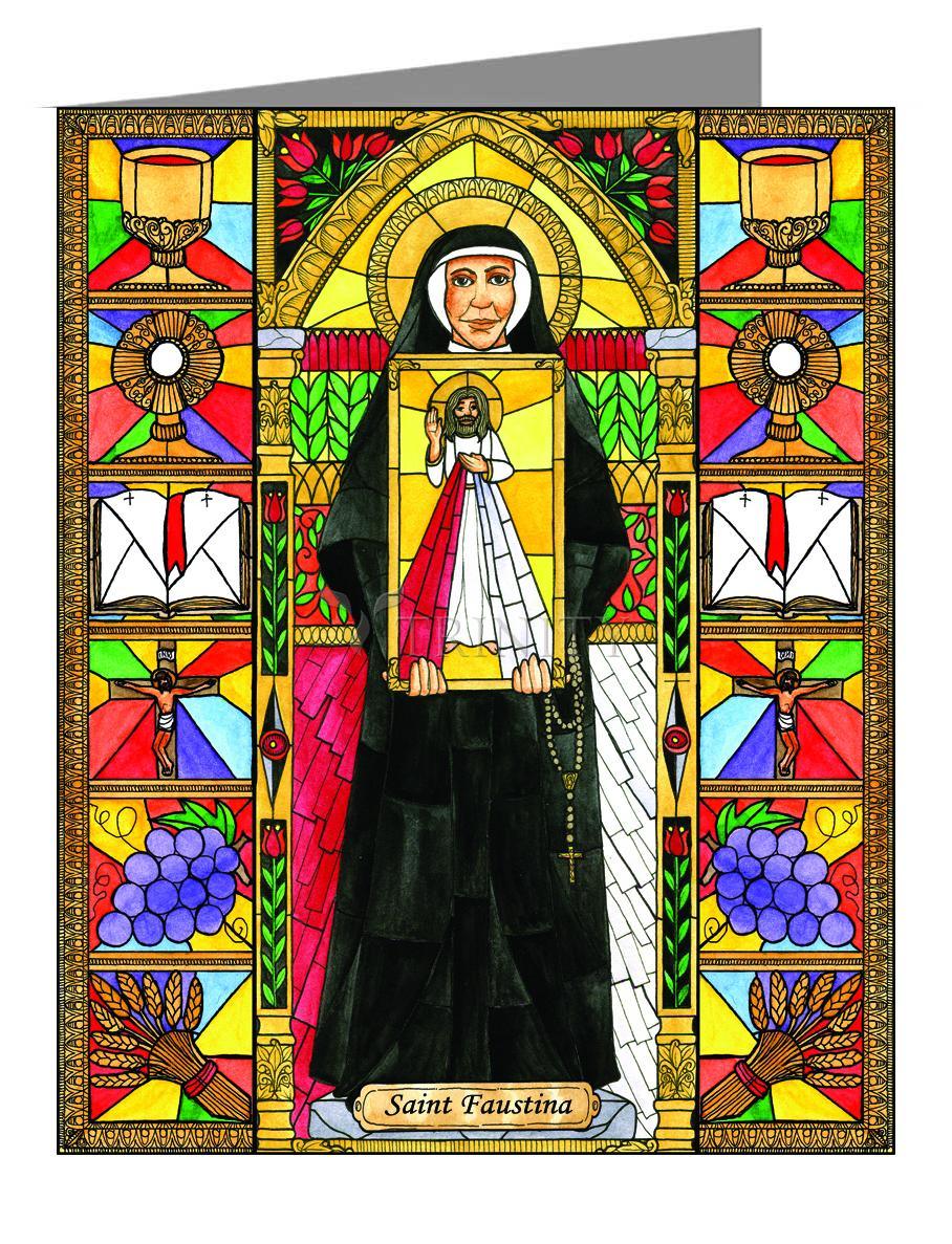 St. Faustina - Note Card Custom Text by Brenda Nippert - Trinity Stores