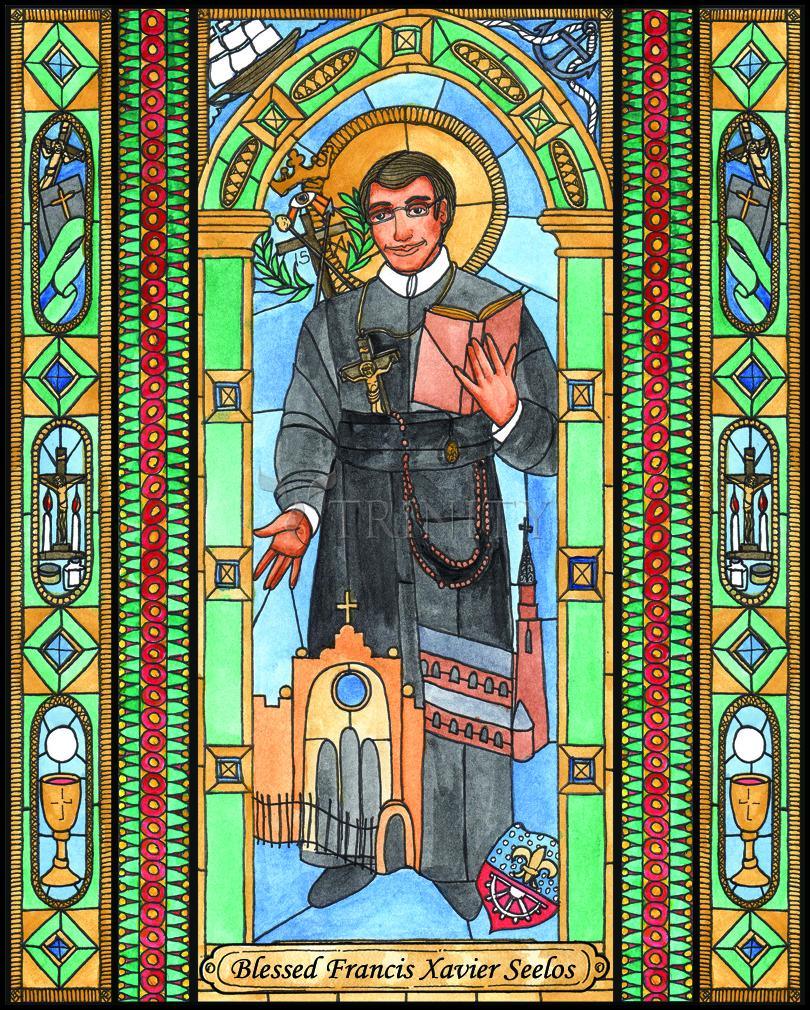 Bl. Francis Xavier Seelos - Wood Plaque by Brenda Nippert - Trinity Stores