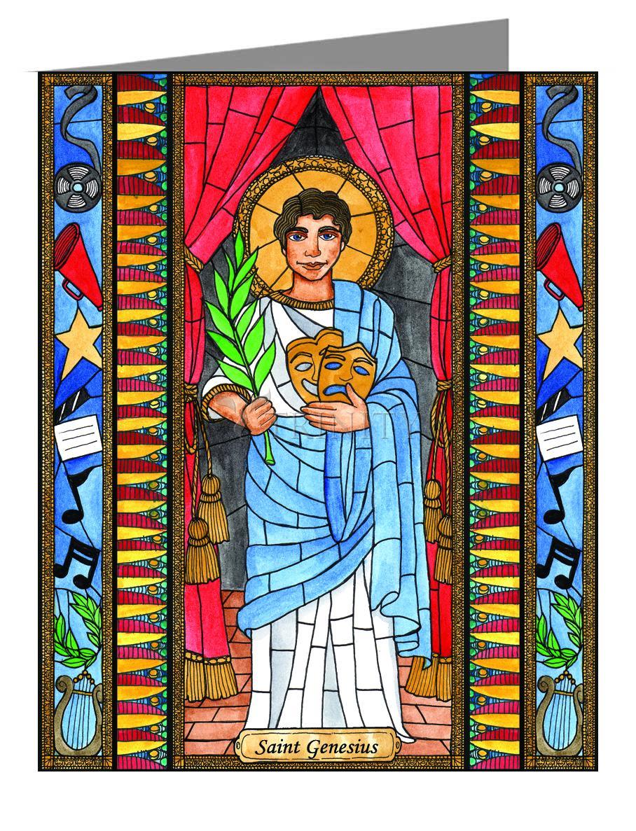 St. Genesius - Note Card Custom Text by Brenda Nippert - Trinity Stores