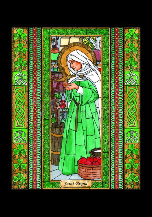 St. Brigid - Holy Card by Brenda Nippert - Trinity Stores