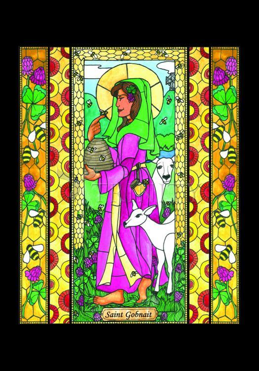 St. Gobnait - Holy Card by Brenda Nippert - Trinity Stores