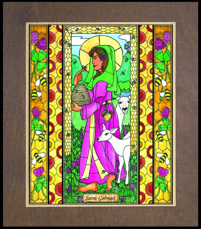 St. Gobnait - Wood Plaque Premium by Brenda Nippert - Trinity Stores