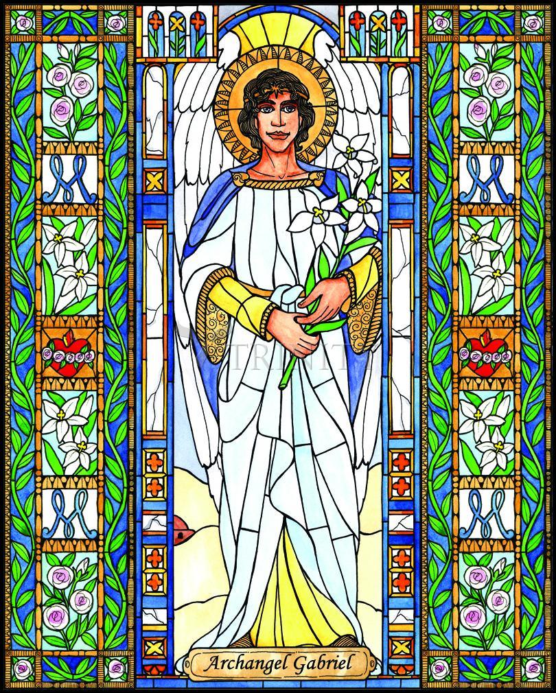 St. Gabriel Archangel - Wood Plaque by Brenda Nippert - Trinity Stores