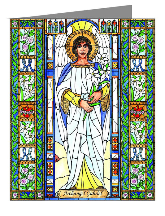 St. Gabriel Archangel - Note Card Custom Text by Brenda Nippert - Trinity Stores