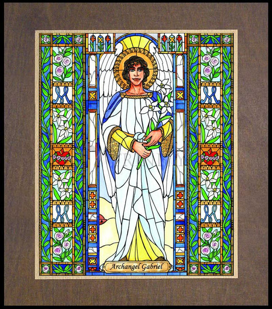 St. Gabriel Archangel - Wood Plaque Premium by Brenda Nippert - Trinity Stores
