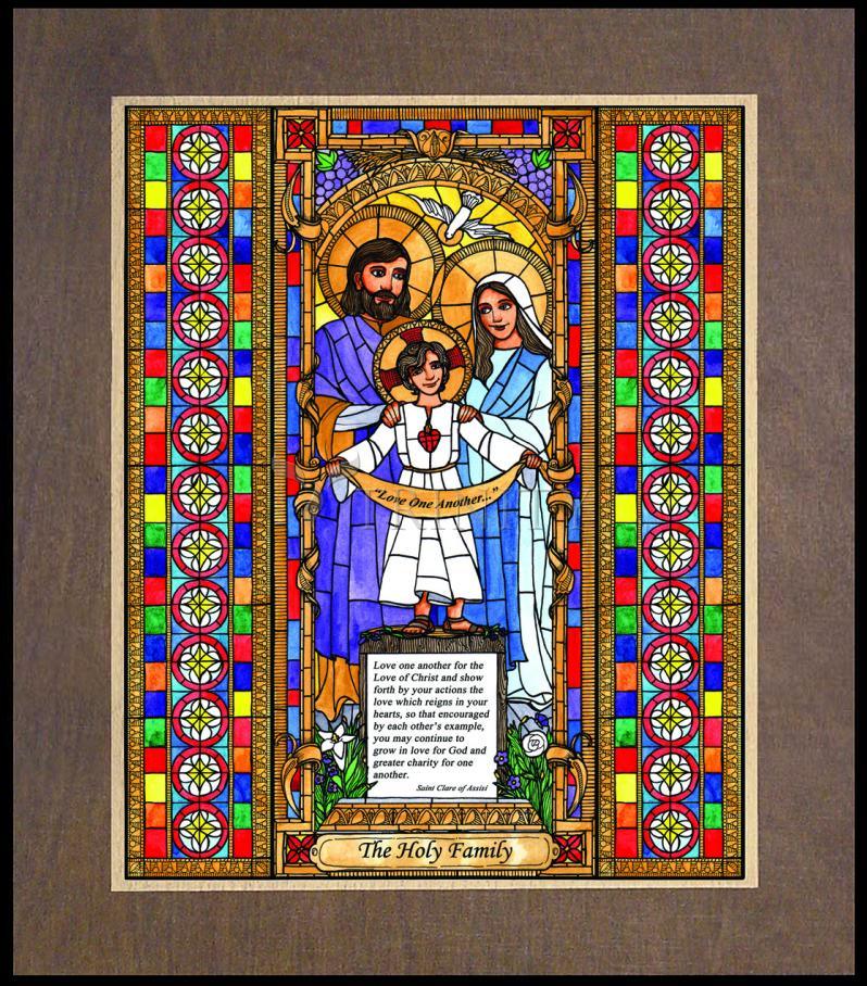 Holy Family - Wood Plaque Premium by Brenda Nippert - Trinity Stores