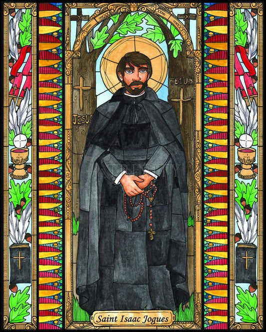 St. Isaac Jogues - Wood Plaque by Brenda Nippert - Trinity Stores