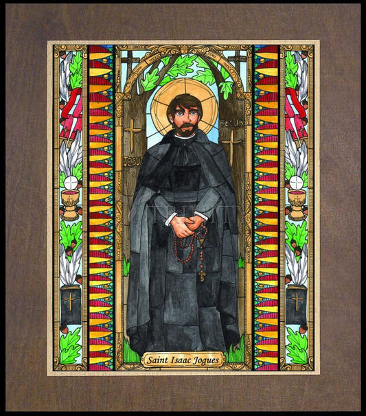 St. Isaac Jogues - Wood Plaque Premium by Brenda Nippert - Trinity Stores