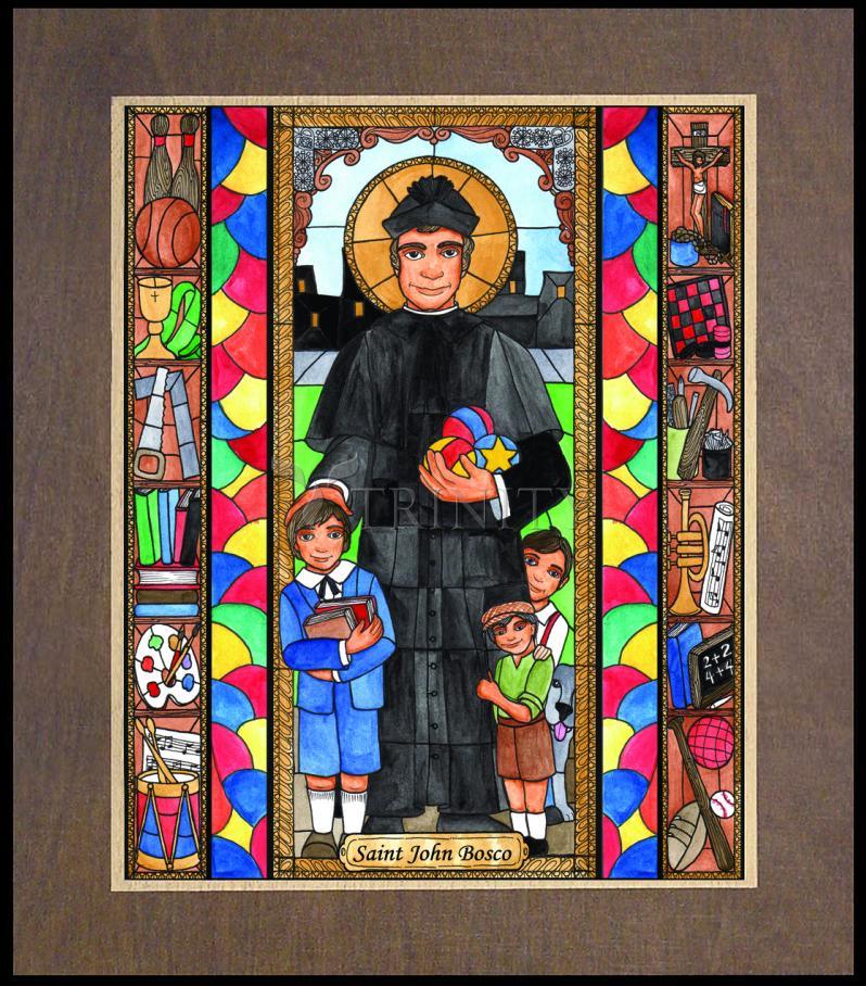 St. John Bosco - Wood Plaque Premium by Brenda Nippert - Trinity Stores