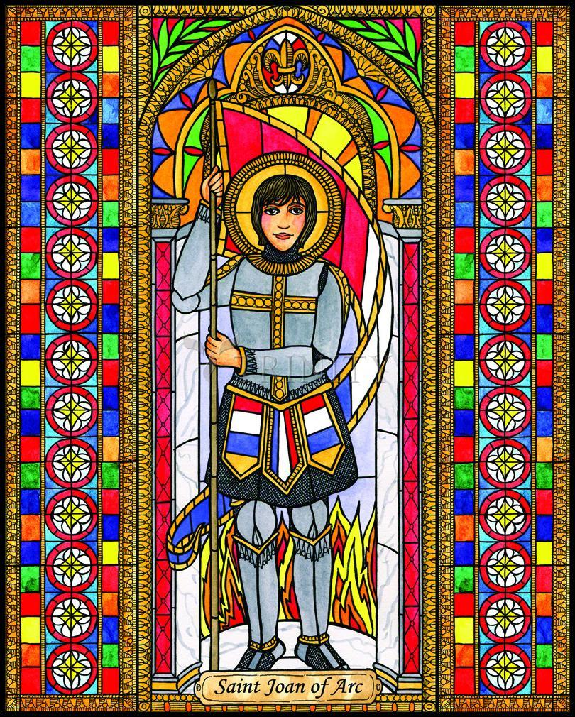 St. Joan of Arc - Wood Plaque by Brenda Nippert - Trinity Stores