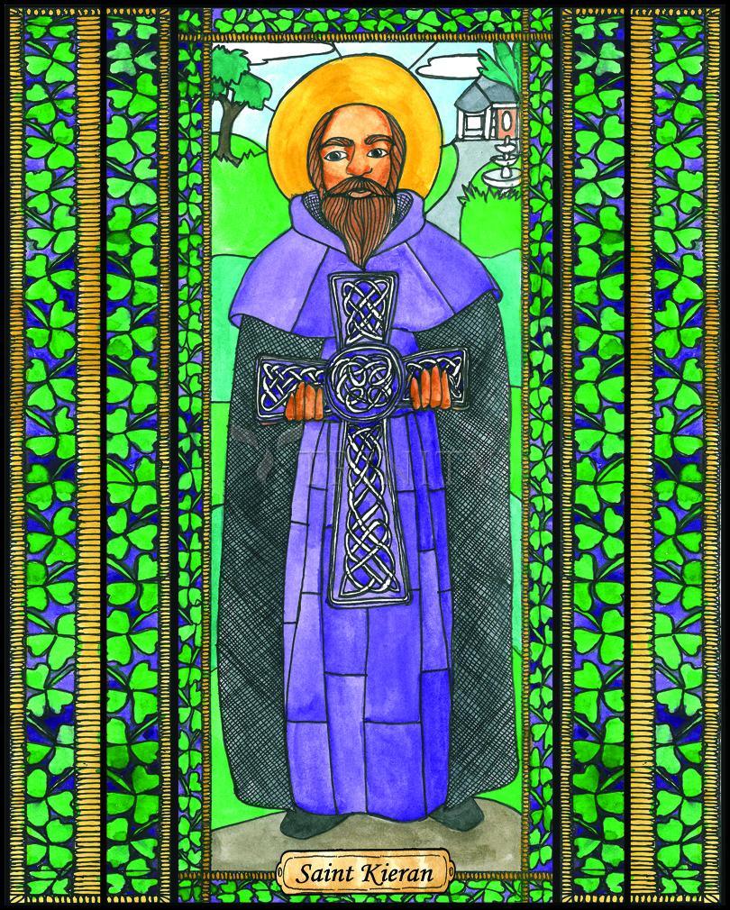St. Kieran - Wood Plaque by Brenda Nippert - Trinity Stores