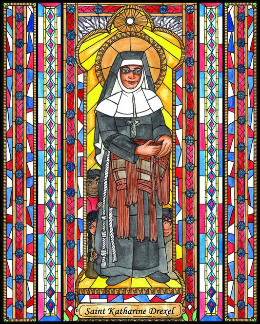 St. Katharine Drexel - Wood Plaque by Brenda Nippert - Trinity Stores