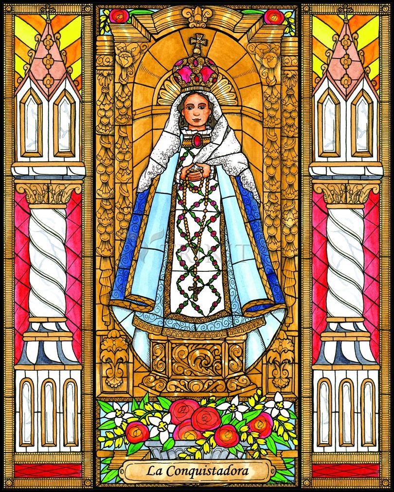 La Conquistadora - Wood Plaque by Brenda Nippert - Trinity Stores