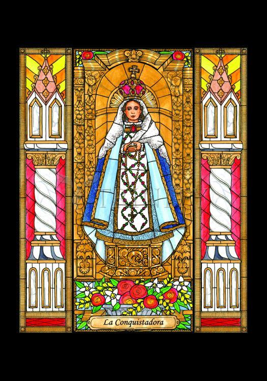 La Conquistadora - Holy Card by Brenda Nippert - Trinity Stores