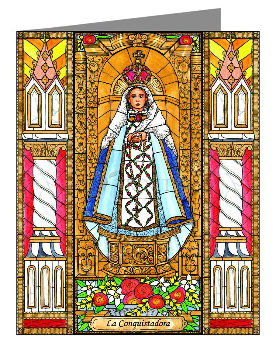 La Conquistadora - Note Card Custom Text by Brenda Nippert - Trinity Stores