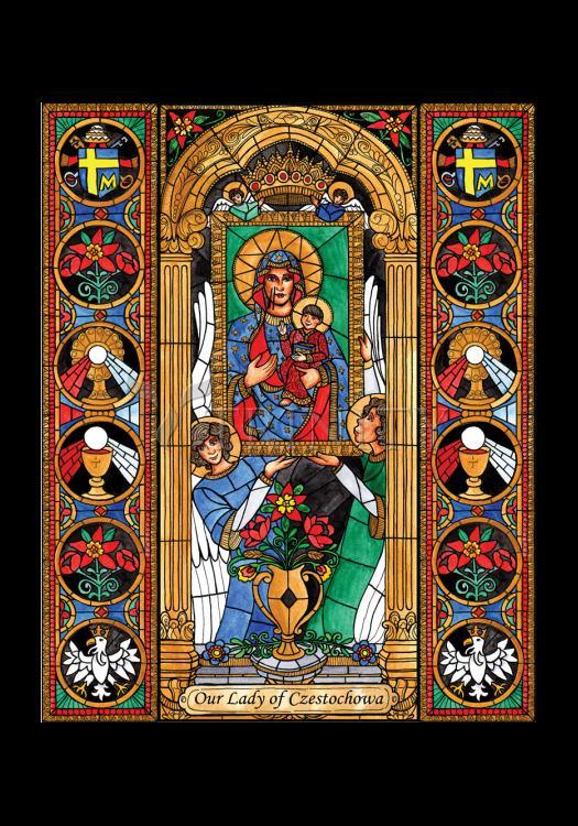 Our Lady of Czestochowa - Holy Card by Brenda Nippert - Trinity Stores