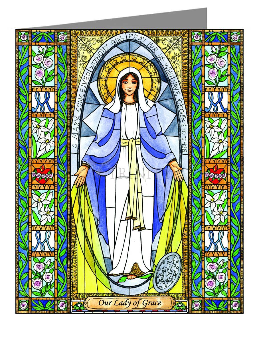 Our Lady of Grace - Note Card Custom Text by Brenda Nippert - Trinity Stores