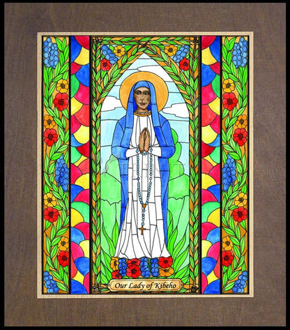 Our Lady of Kibeho - Wood Plaque Premium by Brenda Nippert - Trinity Stores