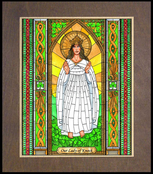 Our Lady of Knock - Wood Plaque Premium by Brenda Nippert - Trinity Stores
