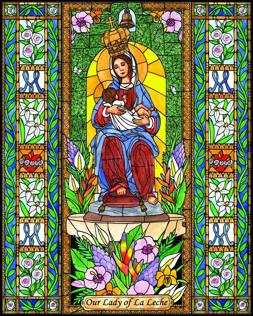 Our Lady of the Milk - Wood Plaque by Brenda Nippert - Trinity Stores