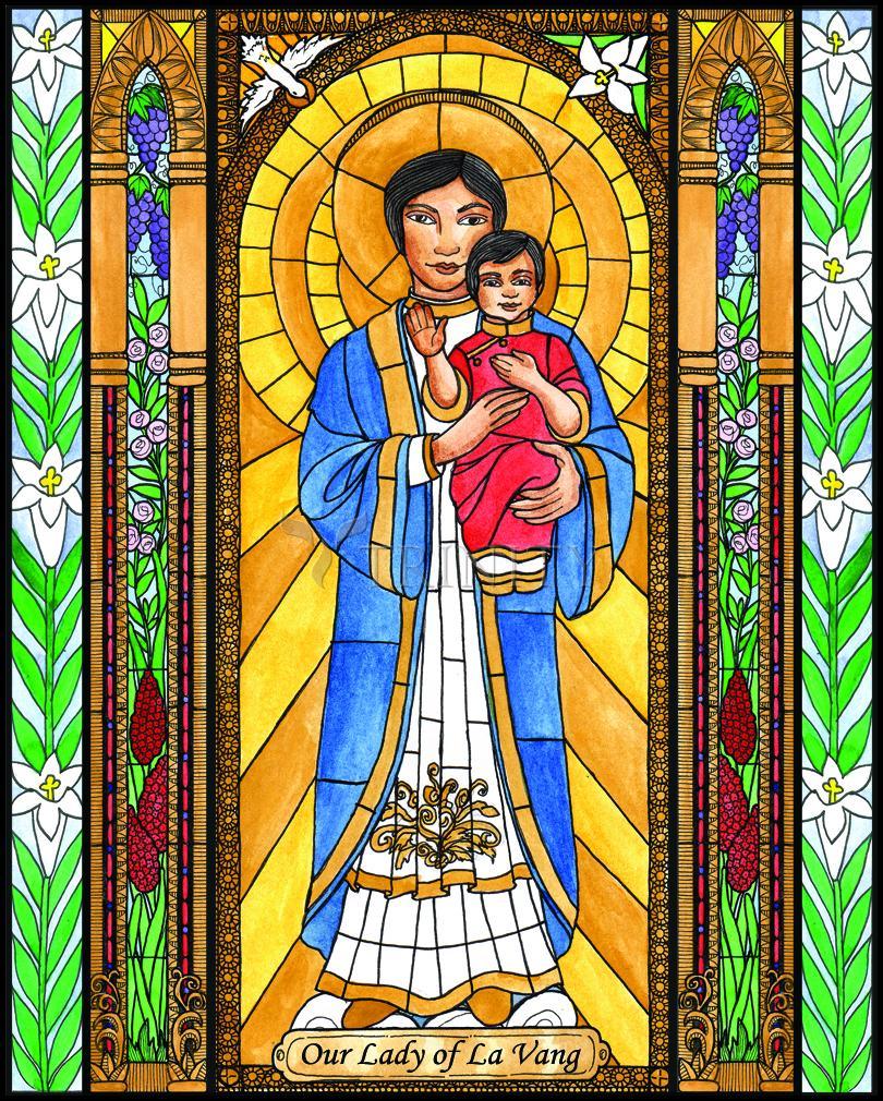 Our Lady of La Vang - Wood Plaque by Brenda Nippert - Trinity Stores