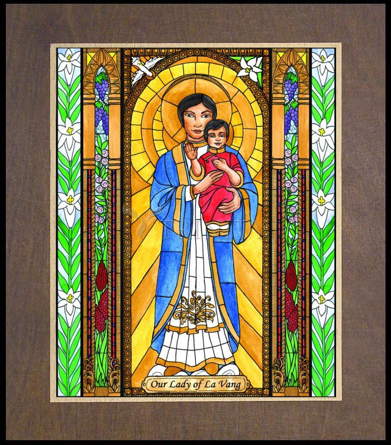 Our Lady of La Vang - Wood Plaque Premium by Brenda Nippert - Trinity Stores