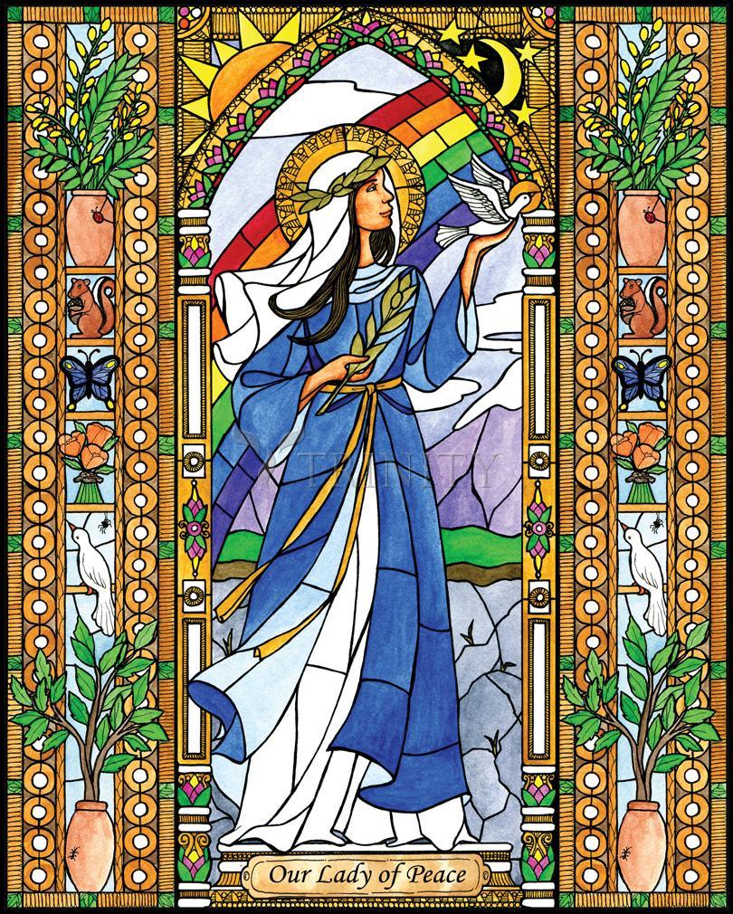 Our Lady of Peace - Wood Plaque by Brenda Nippert - Trinity Stores